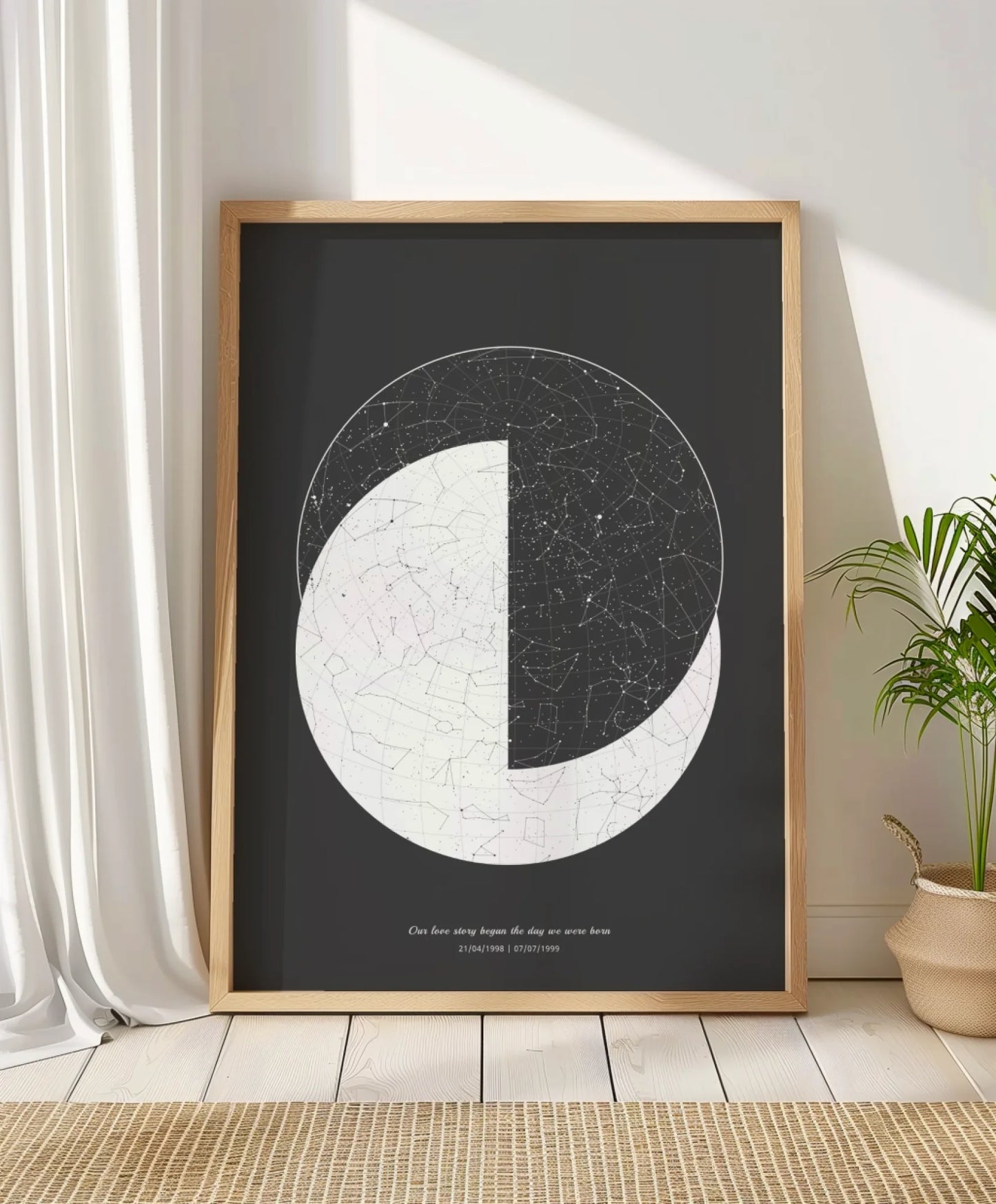 double star map black