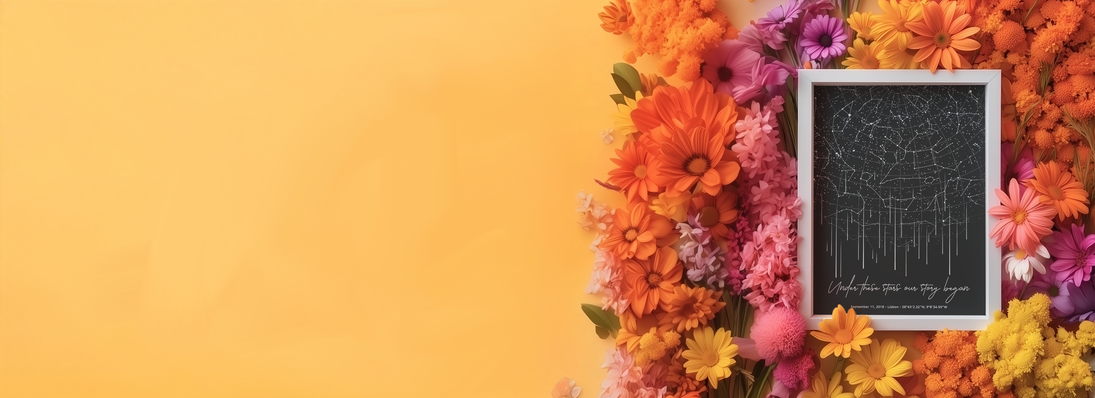 Personalized Star Map - The Night We Met - Under these stars our story began